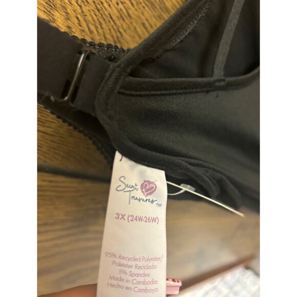 Secret Treasures Ladies 3X Black Nightgown Recycled Polyester & Spandex Comforta - Picture 3 of 3